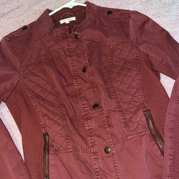 Maurices Maroon Button Up Jacket Size Small - Picture 3 of 4